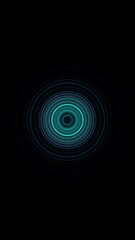 Poster - Expanding circles background. Media. Blinking and pulsating rings on a dark backdrop. Vertical video.
