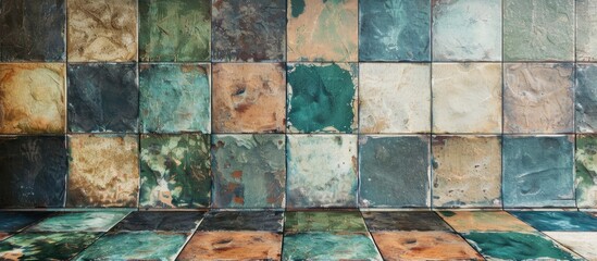 Poster - ceramic tile texture. with copy space image. Place for adding text or design