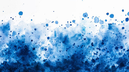 Wall Mural - A blue ocean with splatters of paint