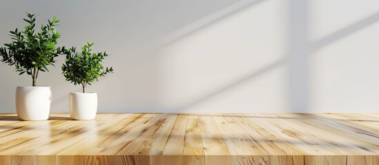 Poster - Office and home wood furniture background picture. Copy space image. Place for adding text or design