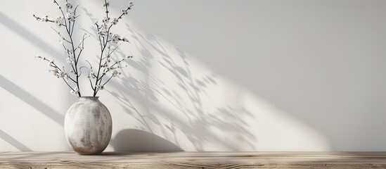 Poster - Vase on the table in the living room. with copy space image. Place for adding text or design