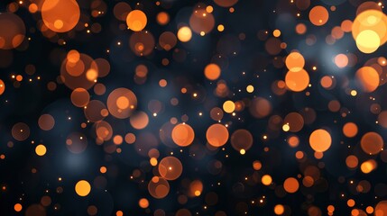 Wall Mural - Shiny gold bokeh lights form a festive, sparkling blur