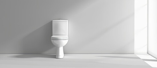 Poster - A simple white toilet. with copy space image. Place for adding text or design