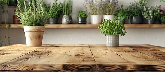 Aufkleber - wooden desk and cook . with copy space image. Place for adding text or design
