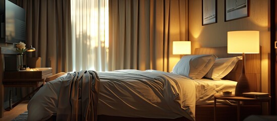 Aufkleber - Hotel room . with copy space image. Place for adding text or design