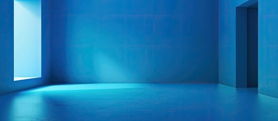 Poster - Blue Gradient abstract background. Blue template background. Blue empty room studio gradient used for background. with copy space image. Place for adding text or design