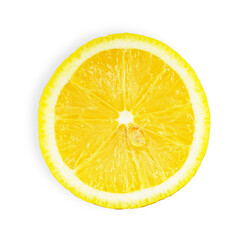 Sticker - Hlaf of Lemon isolated on white background.