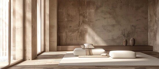 Poster - modern interior room in sephia style. with copy space image. Place for adding text or design