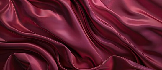 Fototapete - Smooth elegant burgundy silk or satin luxury cloth texture can use as abstract background. Luxurious background design. Top view. with copy space image. Place for adding text or design