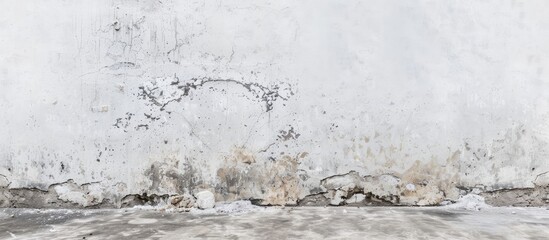 Poster - Grunge white and grey cement wall pastel background. with copy space image. Place for adding text or design