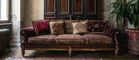 Poster - sofa furniture, home interior, furniture arrangement and design example