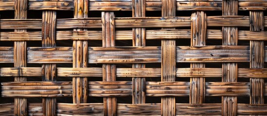 Poster - wooden texture of rattan with natural patterns. with copy space image. Place for adding text or design