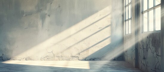Poster - The light sifting through form the window. with copy space image. Place for adding text or design