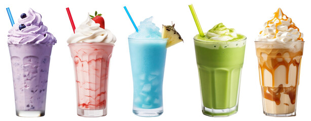 Poster - PNG Smoothie milkshake drink beverage  cut out element set