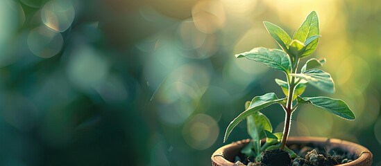 Poster - Different home plants. Sprout of a young plant zamiokulkas in pot close up. Growing indoor houseplants. with copy space image. Place for adding text or design