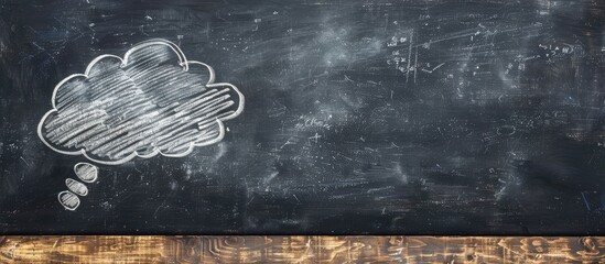 Poster - Crowdfunding Written Speech Bubble on Blackboard. with copy space image. Place for adding text or design