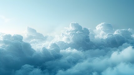 Poster - Soft and Serene Cloud like Texture in Shades of White and Light Blue for Gentle Product Presentations