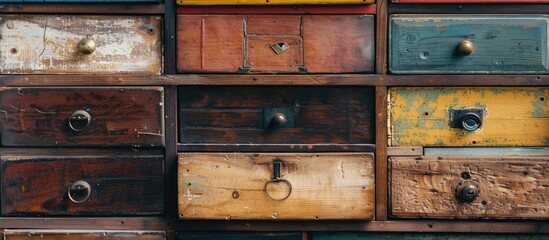 Aufkleber - A classic drawer. with copy space image. Place for adding text or design