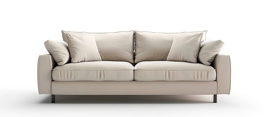 Poster - modern sofa on the white background. with copy space image. Place for adding text or design