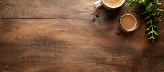 Aufkleber - coffee glasses table with free space for your food and woman body . with copy space image. Place for adding text or design