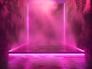 Aufkleber - glowing magenta backdrop for elegant product showcase with smooth lighting transitions