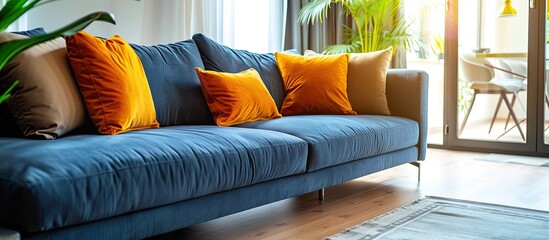 Aufkleber - Interior of beautiful modern living room. with copy space image. Place for adding text or design
