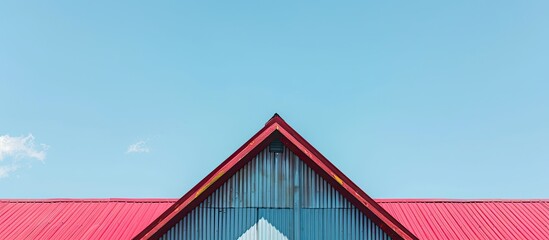 Poster - iron triangle roof. with copy space image. Place for adding text or design