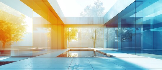 Aufkleber - Architectural project. with copy space image. Place for adding text or design