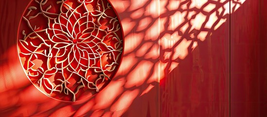 Poster - Arabesque shadow, you can use it as overlay layer on any photo.Abstract background with traditional ornament. Copy space image. Place for adding text or design