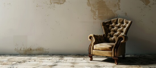 Poster - Antique chair. with copy space image. Place for adding text or design