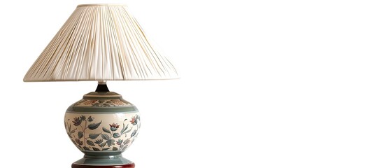 Poster - Table lamp isolated on white with clipping path. with copy space image. Place for adding text or design