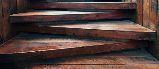 Leinwandbilder - wooden staircase. with copy space image. Place for adding text or design