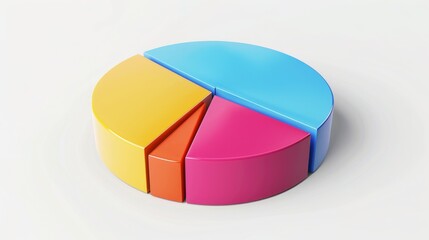 Poster - a pie chart illustrating market share percentages among competitors in the telecommunications sector