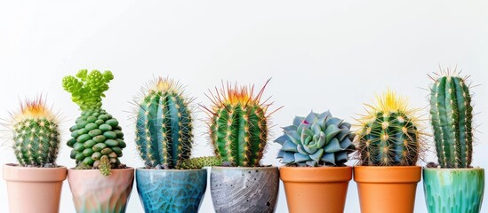 Poster - Cacti, famous dessert plant for house in many type and shape with it needle as leaf. Variety cactus in pot and garden easy to let them stay inside home. Succulent plant grow dry area