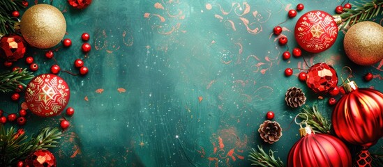 Aufkleber - three decorative new year photos. with copy space image. Place for adding text or design