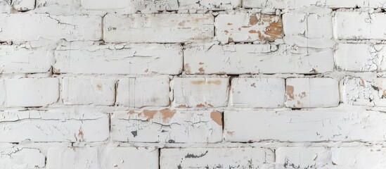 Aufkleber - arrangement of bricks for white painted walls. with copy space image. Place for adding text or design