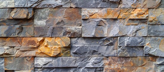 Wall Mural - Stone wall texture or background of natural color. Closeup. with copy space image. Place for adding text or design