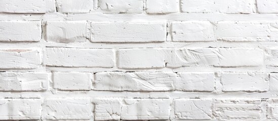 Wall Mural - Modern white brick wall texture for background. Copy space image. Place for adding text or design