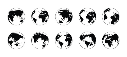 World Globe Vector Set