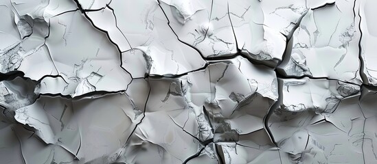 Poster - Grey background created from picture of plastic cracking surface. with copy space image. Place for adding text or design