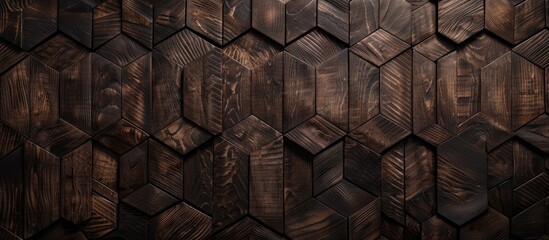 Poster - Brown wood texture background for interior. with copy space image. Place for adding text or design