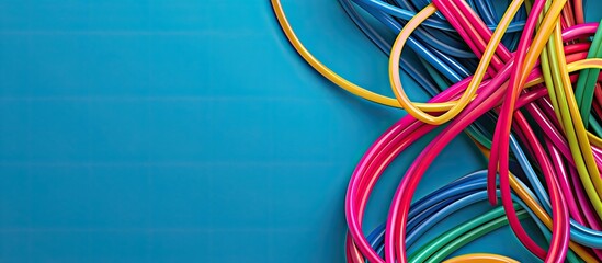 Aufkleber - bright colored wires building background image. Copy space image. Place for adding text or design