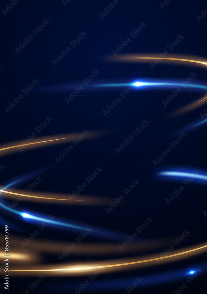 blue abstract background with luxury golden elements vector ...