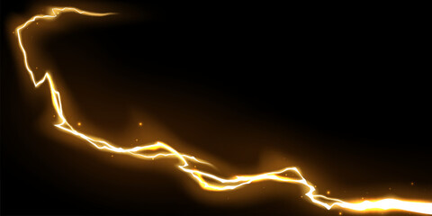 Wall Mural - lightning light effect background realistic flash with lightning electric explosion vector illustrat