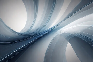 Wall Mural - Blue curved business technology abstract line background