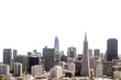 © Pixels Hunter - San Francisco skyline with various buildings, a clear style on a white background