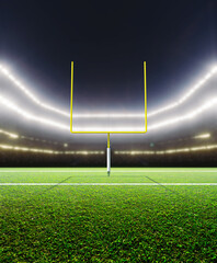 Wall Mural - Floodlit American Football Stadium Night