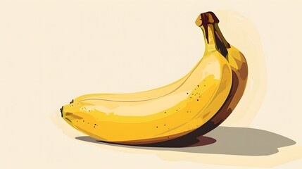 Wall Mural - Banana illustration isolated on white background. 