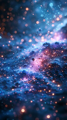 Wall Mural - a cosmic landscape with vibrant colors and twinkling stars, capturing the beauty of outer space.