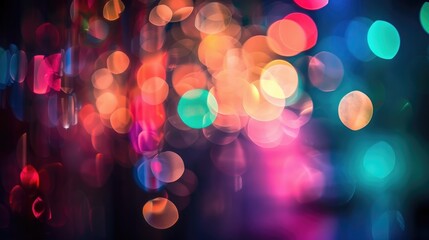 Wall Mural - vibrant blurred lights